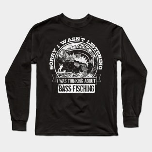 Bass Fishing Design For Men Women Funny Bass Ournament Long Sleeve T-Shirt